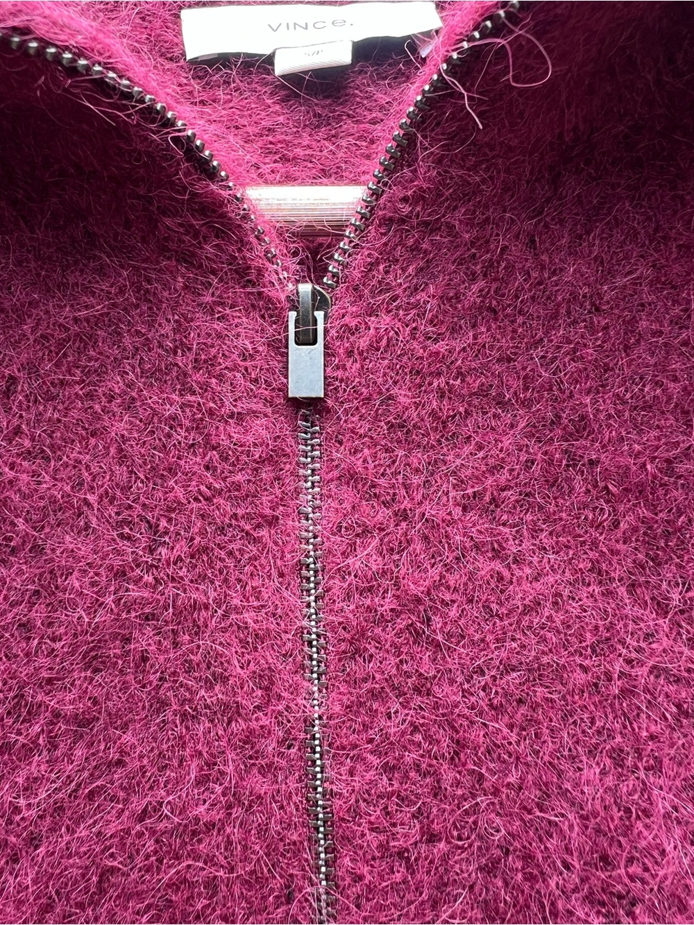 Vince Women's Half-Zip Turtleneck Sweater in Deep Burgundy - Picture 10 of 10